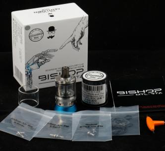 The Vaping Gentlemen Club and Ambition Mods Bishop MTL RTA. MINT in box.