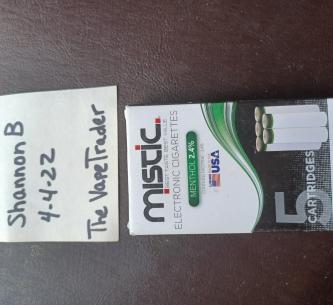 Mistic Electronic Cigarette Cartridges x5 refills Mentho 2.4%
