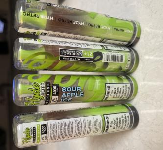 Hyde Retro Recharge Disposable - Sour Apple ICE- 4000 puffs - 5%